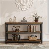Console Table Entrance Table with 3 Levels, Console Furniture with Storage Shelves, Industrial, for Entrance Living Room, Bedroom, Wood TV Cabinet - 3 of 4