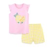 MyKids-USA Summer Baby Kids Cute Lemon Pattern Vest and Plaid Shorts Clothing Set for Girls - 2 of 4