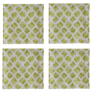 Split P Green Watercolor Geo Napkin Set of 4 - 1 of 4