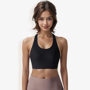 Anna-Kaci Women's High Impact Racerback Sports Bra with Seamless Design and Removable Padding - 1 of 4