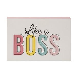 Totalee Gift MDF Like A Boss Block Decor White - 1 of 1