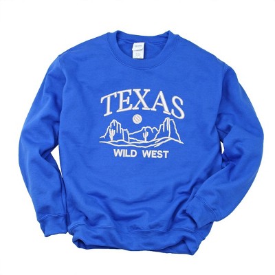 Simply Sage Market Women's Graphic Sweatshirt Embroidered Texas Wild West