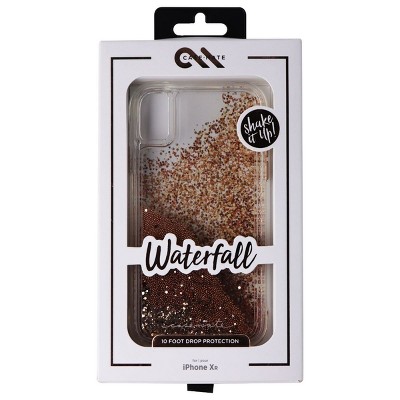 Case-Mate Waterfall Series Liquid Glitter Case for Apple iPhone XR - Gold