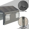 Outdoor 13×20 FT CarPort, Garage with Galvanized Steel Frame and PE Roof,  Storage Canopy Garage with Removable Sidewalls-Coolbibila - 3 of 4