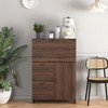Desk Cabinet, with Storage Drawer & Shelves, Fold-up Desktop, Ideal for Home, Office, Dormitory, Small Spaces - 2 of 4