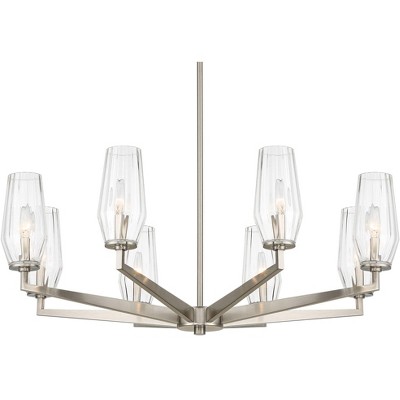 Possini Euro Design Byzantium 35" Wide Brushed Nickel 8-Light Chandelier