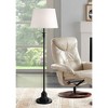 360 Lighting Spenser Traditional 58" Tall Standing Floor Lamp Skinny Pole Pull Chain Satin Black Metal Living Room Bedroom House Reading Office - image 2 of 4