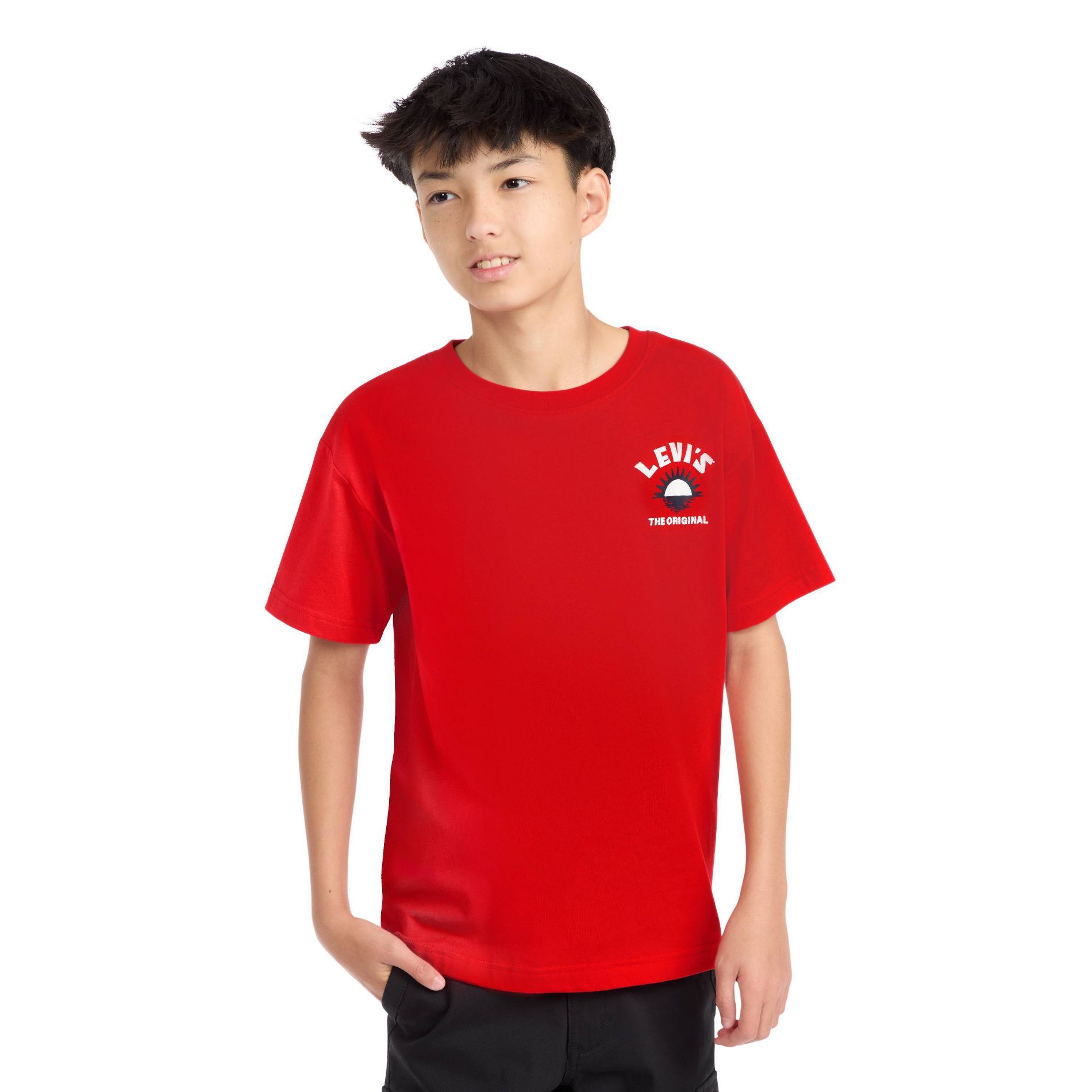 Levi's® Boys' Short Sleeve Waterfront View Graphic T-Shirt - Red XS