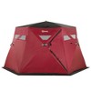 Outsunny 4 Person Insulated Ice Fishing Shelter 360-Degree View, Pop-Up Portable Ice Fishing Tent with Carry Bag, Two Doors and Anchors, Red - 4 of 4