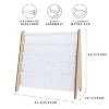 3 Sprouts Recycled Fabric Kids Bookcase, Toddler Bookshelf - Blueberry Ivory - 4 of 4