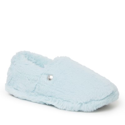 Dearfoams Women's A Line Furry Closed Back Fuzzy House Slipper