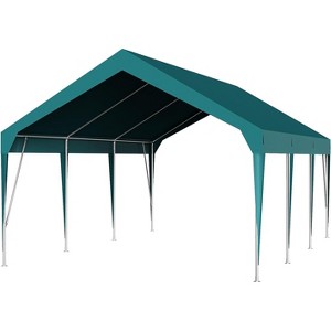 10x20 FT Portable Garage, Outdoor Storage Shed, Waterproof & UV Protection, for Cars, Boats, and Storage - 1 of 4
