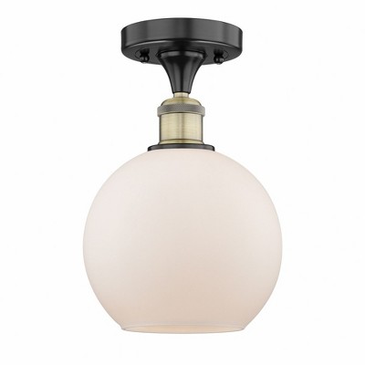 Athens - 1 Light Semi-Flush Mount In Industrial Style-10.75 Inches Tall and 8 Inches Wide