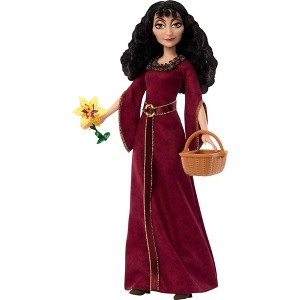 Mattel Disney Villains Mother Gothel Fashion Doll with Removable Outfit and Basket & Flower Accessories - 1 of 4