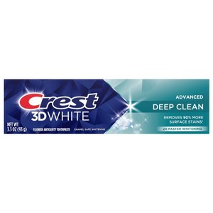 Crest 3D White Advanced Deep Clean Teeth Whitening Toothpaste, 3.3 oz - 1 of 3