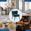 Accent Dining Chair with Wood Legs Upholstered, Armless for Dining Room Bedroom, Living Room - 4 of 4