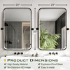 Dovelina Rectangular Metal Frame Pivot Decorative Wall Mirror with Rounded Corners (Set of 2) - 3 of 4