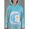 HalloweenCostumes.com Adult Care Bears Bedtime Bear | Blue Fleece Costume Jumpsuit with Classic Belly Badge | Halloween & Cosplay Outfit - 3 of 4