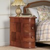 Lirago Wood End Table with 2 Drawers-Fully Assembled Narrow Nightstand/Side Table 23.62"L x 10.83"W x 23.62"H Walnut - 2 of 4