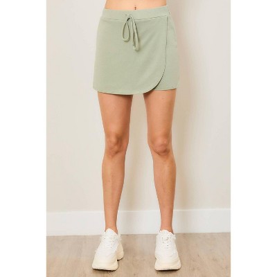 Women's Terry Cloth Skort - wasabi + mint