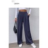 Coolmee Women's Wide Leg Pants Work Dress Pants Casual Slacks Business Pants with Pockets - 2 of 4