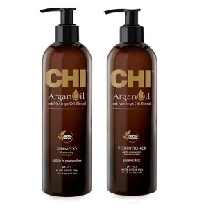 CHI Argan Oil Shampoo & Conditioner Set (11.5 oz DUO SET) - for Nourishing, Moisturizing, and Revitalizing Hair - 1 of 3