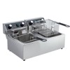 Electric Deep Fryer ,Stainless Steel Commercial Single Fryer, Countertop Kitchen Frying Machine w/Temperature Control, French Fries Donuts - 2 of 4