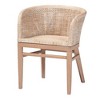 bali & pari Papua Rattan Dining Chair: Mahogany Frame, Bohemian Design, Rounded Backrest - 2 of 4