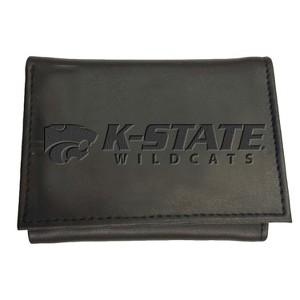 Evergreen NCAA Kansas State Wildcats Black Leather Trifold Wallet Officially Licensed with Gift Box - 1 of 1