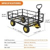 COZONY Multiple sizes Heavy Duty Steel Garden Cart, 500/900/1200/1400 lbs Capacity, 3-in-1 Utility Wagon with Removable Mesh Sides, Rotating Handle - 2 of 4