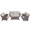 6 Pieces Gymojoy Sofa Chairs Table with Swivel Chairs - 3 of 4