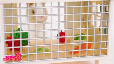 Our Generation Bunny Hutch House Pet Rabbit Plush Accessory Set