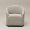 KINWELL Boucle Upholstered Swivel Barrel Accent Armchair - 3 of 4