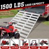 Aluminum Tri-Fold Ramp with Treads, 1500 lbs Vehicle Loading Ramp, 76" L x 50" W - 2 of 4