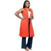 Plus Long Sleeveless Cardigan Vest - 24seven Comfort Apparel™ - 2 of 3