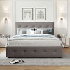 Queen Size Upholstered Platform Bed with 2 Drawers and 1 Twin XL Trundle - 2 of 4