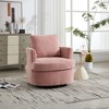 Lyngins Swivel Accent Chairs with Backrest,Upholstered Swivel Barrel Chairs,Sofa Chairs for Bedroom,Living Room - 2 of 4