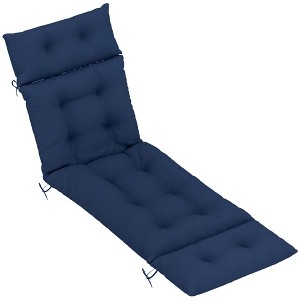 Outsunny Patio Lounge Chair Cushion, Tufted Thick Outdoor Chaise Lounge Cushion with Ties for Lawn Pool Deck, 74.8" x 22" x 4" - 1 of 4