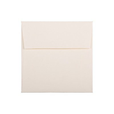 JAM Paper 6 x 6 Square Strathmore Invitation Envelopes Natural White Wove 191278