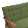 CAVINAS Modern Loveseat Sofa Upholstered Pu Leather 2-seat Couch with Wooden Leg for Apartment, Living Rooms - 4 of 4