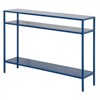 Mykonos Blue Console Table with Metal Shelves - Henn&Hart - 3 of 4
