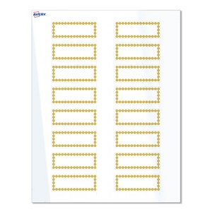 Avery® Labels, 1" x 2-5/8", Gold Beads, Glossy White, 160ct - 1 of 4