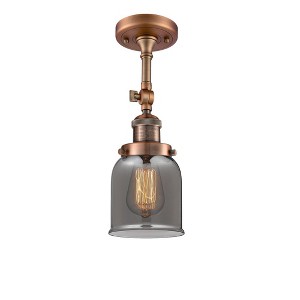 Bell - 1 Light Semi-Flush Mount In Industrial Style-13.5 Inches Tall and 5 Inches Wide - 1 of 3