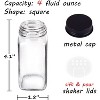 25 Spice Jars with 547 Labels- Glass Spice Jars with Black Metal Caps, 4oz Empty Spice Containers - 2 of 4
