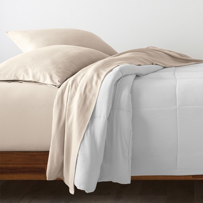 Sand Twin Cotton Percale Deep Pocket Sheet Set