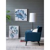 30"x30" Embellished and Hand Painted Floral Canvas Wall Art Canvas Blue/White/Gray - A&B Home - 4 of 4
