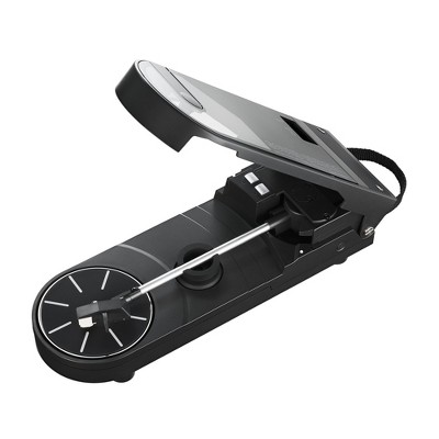 Compact Black Aluminum Portable Bluetooth Turntable