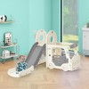 Toddler Slide Swing Set With Bus Play Structure Freestanding Climber Swing Playset With Basketball Hoop For Boys Girls Birthday Xmas Gifts - 3 of 4