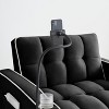 Airsurfer Versatile Foldable Velvet Sofa Bed, 3 Lengths Adjustable, with USB Port, Ashtray & Swivel Phone Stand - 4 of 4