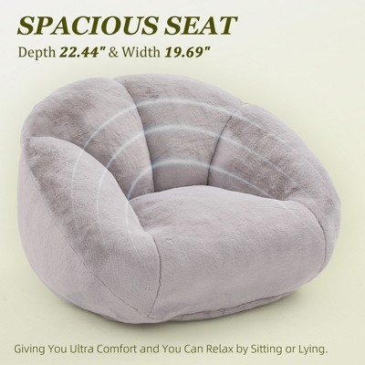 MOONMISS Faux Fur  Comfy Large Beanbag Chair with Filler,Floor Sofa, Accent Couch for Living Room Bedroom Game Room